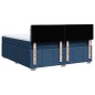 vidaXL Boxspringbett mit Matratze Blau 180x200 cm Stoff vidaXL Boxspringbett mit Matratze Blau 180x200 cm Stoff