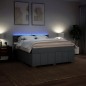 vidaXL Boxspringbett mit Matratze Dunkelgrau 180x200 cm Stoff vidaXL Boxspringbett mit Matratze Dunkelgrau 180x200 cm Stoff