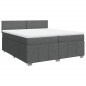vidaXL Boxspringbett mit Matratze Dunkelgrau 200x200 cm Stoff vidaXL Boxspringbett mit Matratze Dunkelgrau 200x200 cm Stoff