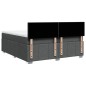 vidaXL Boxspringbett mit Matratze Dunkelgrau 200x200 cm Stoff vidaXL Boxspringbett mit Matratze Dunkelgrau 200x200 cm Stoff