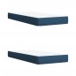 vidaXL Boxspringbett mit Matratze Blau 200x200 cm Stoff vidaXL Boxspringbett mit Matratze Blau 200x200 cm Stoff