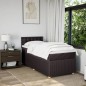 vidaXL Boxspringbett mit Matratze Dunkelbraun 90x200 cm Stoff vidaXL Boxspringbett mit Matratze Dunkelbraun 90x200 cm Stoff