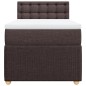 vidaXL Boxspringbett mit Matratze Dunkelbraun 90x200 cm Stoff vidaXL Boxspringbett mit Matratze Dunkelbraun 90x200 cm Stoff