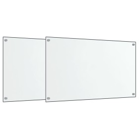 vidaXL Küchenrückwände 2 Stk. Transparent 70x60 cm Hartglas