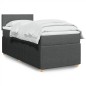 vidaXL Boxspringbett mit Matratze Dunkelgrau 100x200 cm Stoff vidaXL Boxspringbett mit Matratze Dunkelgrau 100x200 cm Stoff