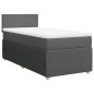 vidaXL Boxspringbett mit Matratze Dunkelgrau 100x200 cm Stoff vidaXL Boxspringbett mit Matratze Dunkelgrau 100x200 cm Stoff