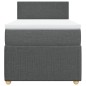 vidaXL Boxspringbett mit Matratze Dunkelgrau 100x200 cm Stoff vidaXL Boxspringbett mit Matratze Dunkelgrau 100x200 cm Stoff