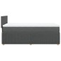 vidaXL Boxspringbett mit Matratze Dunkelgrau 100x200 cm Stoff vidaXL Boxspringbett mit Matratze Dunkelgrau 100x200 cm Stoff
