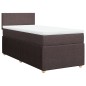 vidaXL Boxspringbett mit Matratze Dunkelbraun 100x200 cm Stoff vidaXL Boxspringbett mit Matratze Dunkelbraun 100x200 cm Stoff