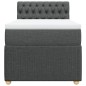vidaXL Boxspringbett mit Matratze Dunkelgrau 100x200 cm Stoff vidaXL Boxspringbett mit Matratze Dunkelgrau 100x200 cm Stoff