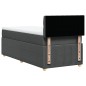 vidaXL Boxspringbett mit Matratze Dunkelgrau 100x200 cm Stoff vidaXL Boxspringbett mit Matratze Dunkelgrau 100x200 cm Stoff