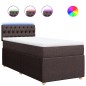 vidaXL Boxspringbett mit Matratze Dunkelbraun 100x200 cm Stoff vidaXL Boxspringbett mit Matratze Dunkelbraun 100x200 cm Stoff