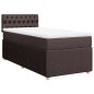 vidaXL Boxspringbett mit Matratze Dunkelbraun 100x200 cm Stoff vidaXL Boxspringbett mit Matratze Dunkelbraun 100x200 cm Stoff