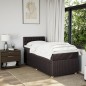 vidaXL Boxspringbett mit Matratze Dunkelbraun 100x200 cm Stoff vidaXL Boxspringbett mit Matratze Dunkelbraun 100x200 cm Stoff