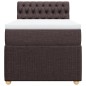 vidaXL Boxspringbett mit Matratze Dunkelbraun 100x200 cm Stoff vidaXL Boxspringbett mit Matratze Dunkelbraun 100x200 cm Stoff