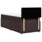 vidaXL Boxspringbett mit Matratze Dunkelbraun 100x200 cm Stoff vidaXL Boxspringbett mit Matratze Dunkelbraun 100x200 cm Stoff