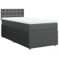 vidaXL Boxspringbett mit Matratze Dunkelgrau 100x200 cm Stoff vidaXL Boxspringbett mit Matratze Dunkelgrau 100x200 cm Stoff