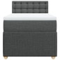 vidaXL Boxspringbett mit Matratze Dunkelgrau 100x200 cm Stoff vidaXL Boxspringbett mit Matratze Dunkelgrau 100x200 cm Stoff