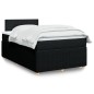 vidaXL Boxspringbett mit Matratze Schwarz 120x200 cm Stoff vidaXL Boxspringbett mit Matratze Schwarz 120x200 cm Stoff