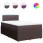 vidaXL Boxspringbett mit Matratze Dunkelbraun 120x200 cm Stoff vidaXL Boxspringbett mit Matratze Dunkelbraun 120x200 cm Stoff