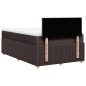 vidaXL Boxspringbett mit Matratze Dunkelbraun 120x200 cm Stoff vidaXL Boxspringbett mit Matratze Dunkelbraun 120x200 cm Stoff