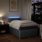 vidaXL Boxspringbett mit Matratze Hellgrau 120x200 cm Stoff vidaXL Boxspringbett mit Matratze Hellgrau 120x200 cm Stoff