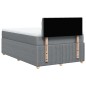 vidaXL Boxspringbett mit Matratze Hellgrau 120x200 cm Stoff vidaXL Boxspringbett mit Matratze Hellgrau 120x200 cm Stoff