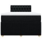 vidaXL Boxspringbett mit Matratze Schwarz 120x200 cm Stoff vidaXL Boxspringbett mit Matratze Schwarz 120x200 cm Stoff