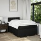 vidaXL Boxspringbett mit Matratze Schwarz 120x200 cm Stoff vidaXL Boxspringbett mit Matratze Schwarz 120x200 cm Stoff