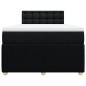 vidaXL Boxspringbett mit Matratze Schwarz 120x200 cm Stoff vidaXL Boxspringbett mit Matratze Schwarz 120x200 cm Stoff