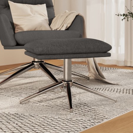 Fußhocker Dunkelgrau 60x60x35 cm Stoff