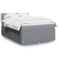 vidaXL Boxspringbett mit Matratze Hellgrau 140x190 cm Stoff vidaXL Boxspringbett mit Matratze Hellgrau 140x190 cm Stoff
