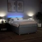 vidaXL Boxspringbett mit Matratze Hellgrau 140x190 cm Stoff vidaXL Boxspringbett mit Matratze Hellgrau 140x190 cm Stoff