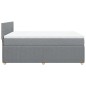 vidaXL Boxspringbett mit Matratze Hellgrau 140x190 cm Stoff vidaXL Boxspringbett mit Matratze Hellgrau 140x190 cm Stoff