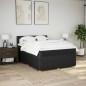 vidaXL Boxspringbett mit Matratze Schwarz 140x190 cm Stoff vidaXL Boxspringbett mit Matratze Schwarz 140x190 cm Stoff