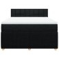 vidaXL Boxspringbett mit Matratze Schwarz 140x190 cm Stoff vidaXL Boxspringbett mit Matratze Schwarz 140x190 cm Stoff