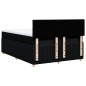 vidaXL Boxspringbett mit Matratze Schwarz 140x190 cm Stoff vidaXL Boxspringbett mit Matratze Schwarz 140x190 cm Stoff