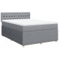 vidaXL Boxspringbett mit Matratze Hellgrau 140x190 cm Stoff vidaXL Boxspringbett mit Matratze Hellgrau 140x190 cm Stoff