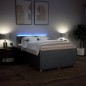 vidaXL Boxspringbett mit Matratze Hellgrau 140x190 cm Stoff vidaXL Boxspringbett mit Matratze Hellgrau 140x190 cm Stoff