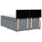 vidaXL Boxspringbett mit Matratze Hellgrau 140x190 cm Stoff vidaXL Boxspringbett mit Matratze Hellgrau 140x190 cm Stoff