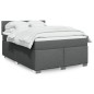vidaXL Boxspringbett mit Matratze Dunkelgrau 140x200 cm Stoff vidaXL Boxspringbett mit Matratze Dunkelgrau 140x200 cm Stoff