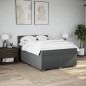 vidaXL Boxspringbett mit Matratze Dunkelgrau 140x200 cm Stoff vidaXL Boxspringbett mit Matratze Dunkelgrau 140x200 cm Stoff