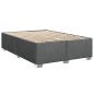 vidaXL Boxspringbett mit Matratze Dunkelgrau 140x200 cm Stoff vidaXL Boxspringbett mit Matratze Dunkelgrau 140x200 cm Stoff