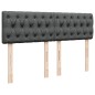 vidaXL Boxspringbett mit Matratze Dunkelgrau 140x200 cm Stoff vidaXL Boxspringbett mit Matratze Dunkelgrau 140x200 cm Stoff