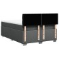 vidaXL Boxspringbett mit Matratze Dunkelgrau 140x200 cm Stoff vidaXL Boxspringbett mit Matratze Dunkelgrau 140x200 cm Stoff
