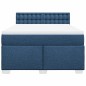 vidaXL Boxspringbett mit Matratze Blau 140x200 cm Stoff vidaXL Boxspringbett mit Matratze Blau 140x200 cm Stoff