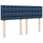 vidaXL Boxspringbett mit Matratze Blau 140x200 cm Stoff vidaXL Boxspringbett mit Matratze Blau 140x200 cm Stoff