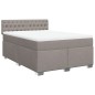 vidaXL Boxspringbett mit Matratze Taupe 160x200 cm Stoff vidaXL Boxspringbett mit Matratze Taupe 160x200 cm Stoff