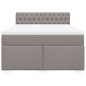 vidaXL Boxspringbett mit Matratze Taupe 160x200 cm Stoff vidaXL Boxspringbett mit Matratze Taupe 160x200 cm Stoff