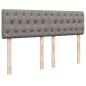 vidaXL Boxspringbett mit Matratze Taupe 160x200 cm Stoff vidaXL Boxspringbett mit Matratze Taupe 160x200 cm Stoff